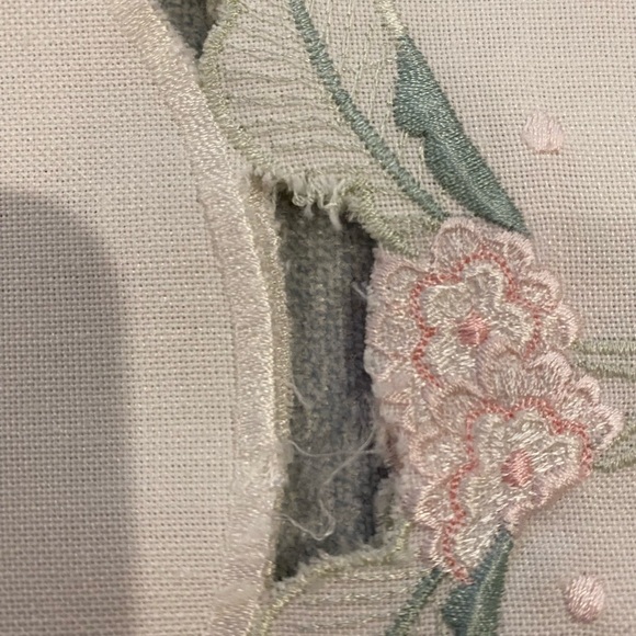 VTG Set of 4 Oval Cotton Placemats with Scalloped Edges and Embroidery - Picture 5 of 9